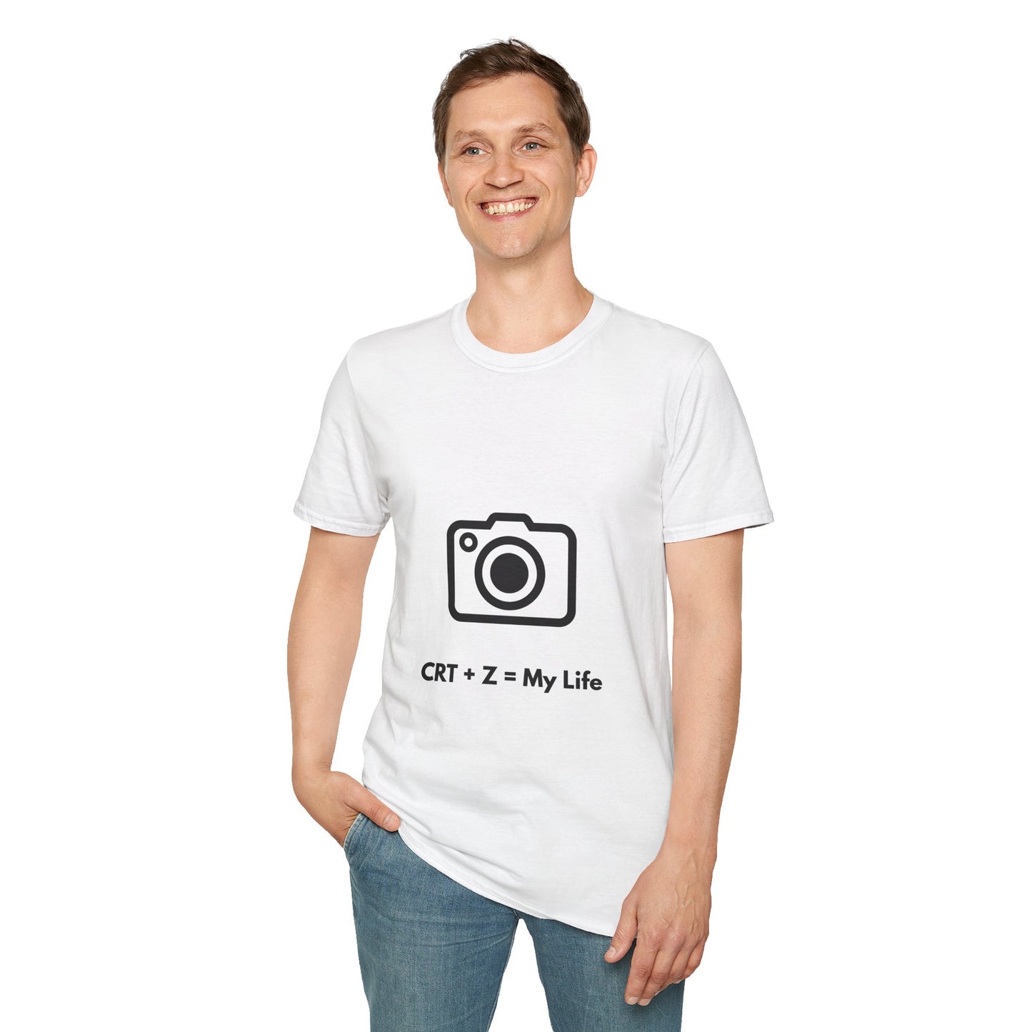 Camera Enthusiast T-Shirt - CRT + Z = My Life, Photography Gift, Unisex Tee, Birthday Gift, Casual Wear, Softstyle Shirt