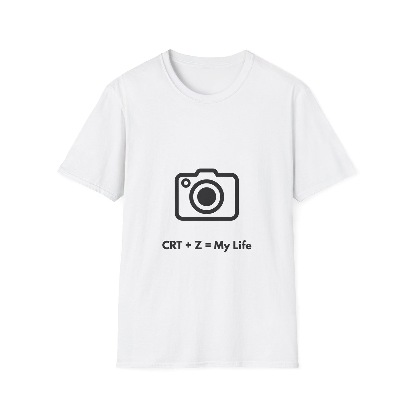 Camera Enthusiast T-Shirt - CRT + Z = My Life, Photography Gift, Unisex Tee, Birthday Gift, Casual Wear, Softstyle Shirt
